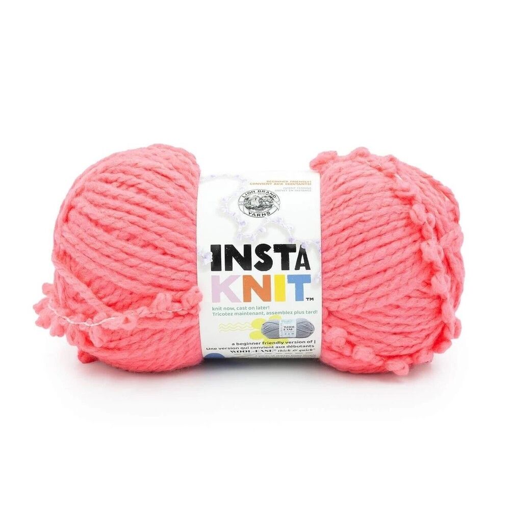 (1 Pack) Lion Brand Yarn 801-102AV InstaKnit Beginner Yarn, Hot To Trot